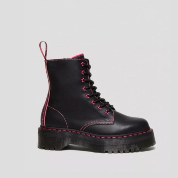 DR. MARTENS JADON II BOOT NEON STAR LEATHER PLATFORMS MSRP$250 RARE Clash Pink - Picture 5 of 12